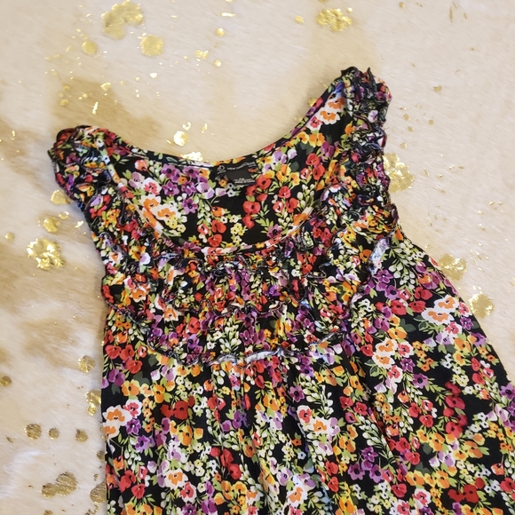 New Directions PS Black Floral Tank Dress - Picture 2 of 5